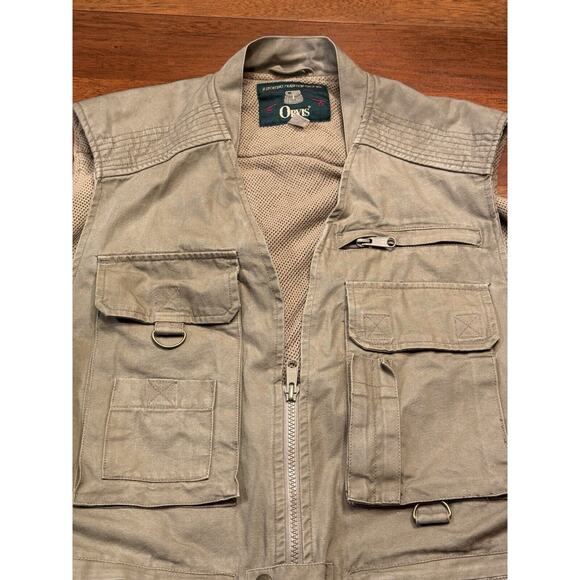 Medium Orvis Safari Photographers Travel Vest Multi Pocket Canvas Mesh Back - Picture 4 of 13